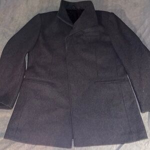 Vintage Gray Wool Dress Coat size medium